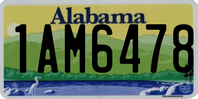 AL license plate 1AM6478