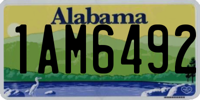 AL license plate 1AM6492