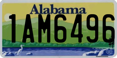 AL license plate 1AM6496
