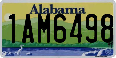 AL license plate 1AM6498