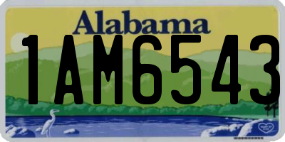AL license plate 1AM6543