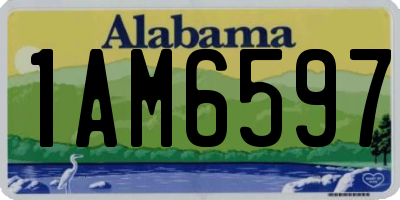 AL license plate 1AM6597