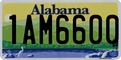 AL license plate 1AM6600