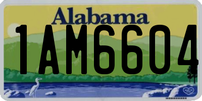 AL license plate 1AM6604