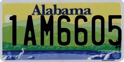 AL license plate 1AM6605