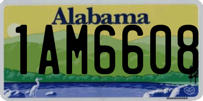 AL license plate 1AM6608