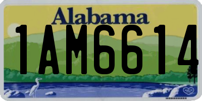 AL license plate 1AM6614