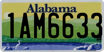 AL license plate 1AM6633