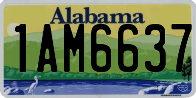 AL license plate 1AM6637