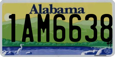 AL license plate 1AM6638