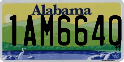 AL license plate 1AM6640