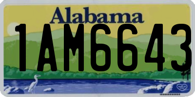 AL license plate 1AM6643