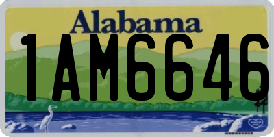 AL license plate 1AM6646