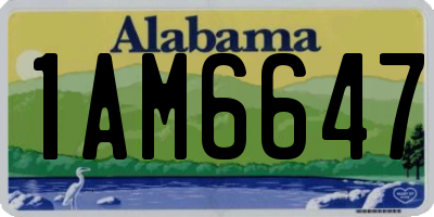 AL license plate 1AM6647