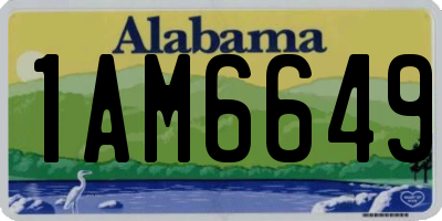 AL license plate 1AM6649