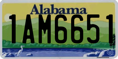 AL license plate 1AM6651