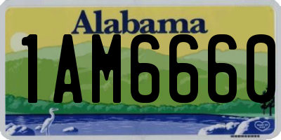 AL license plate 1AM6660
