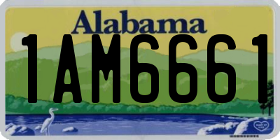 AL license plate 1AM6661