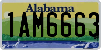 AL license plate 1AM6663