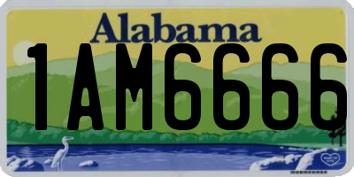 AL license plate 1AM6666