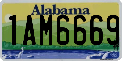 AL license plate 1AM6669