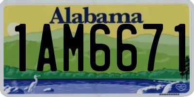 AL license plate 1AM6671