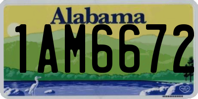 AL license plate 1AM6672
