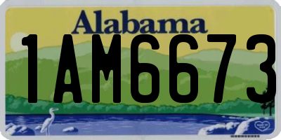 AL license plate 1AM6673