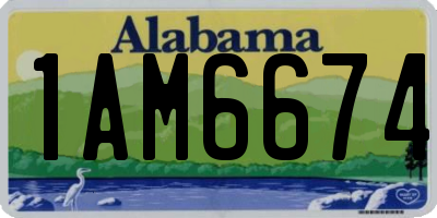 AL license plate 1AM6674