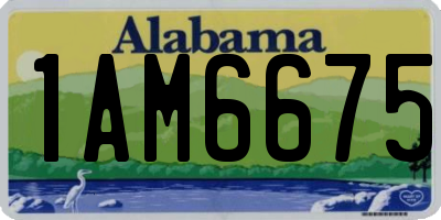 AL license plate 1AM6675