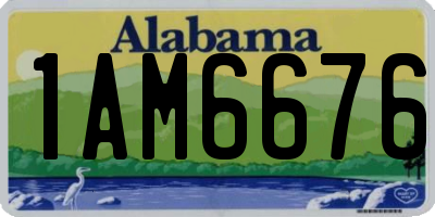 AL license plate 1AM6676