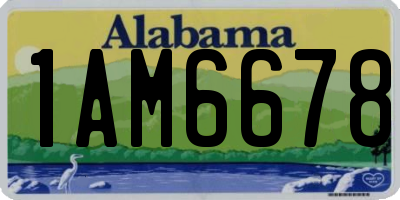 AL license plate 1AM6678