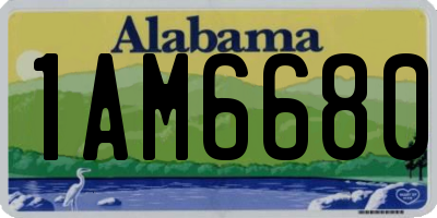AL license plate 1AM6680