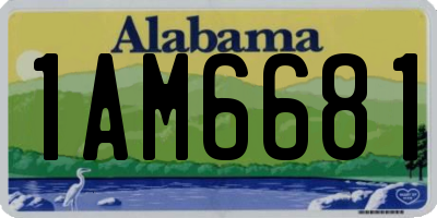 AL license plate 1AM6681