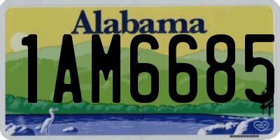 AL license plate 1AM6685