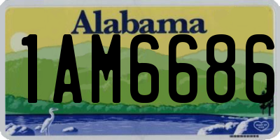 AL license plate 1AM6686