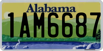 AL license plate 1AM6687