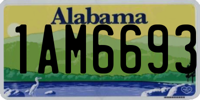 AL license plate 1AM6693