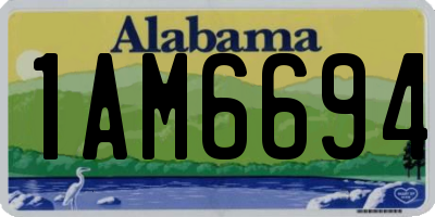 AL license plate 1AM6694