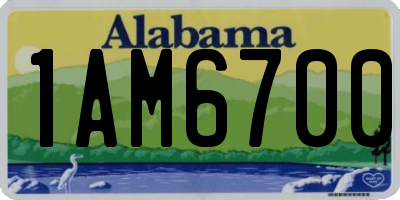 AL license plate 1AM6700