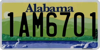 AL license plate 1AM6701