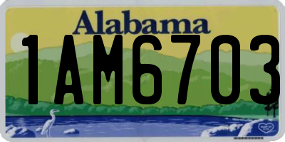 AL license plate 1AM6703