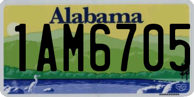 AL license plate 1AM6705