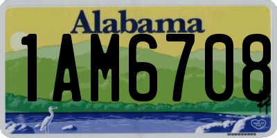 AL license plate 1AM6708