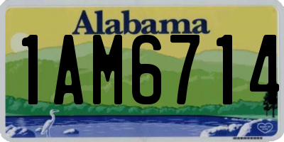 AL license plate 1AM6714