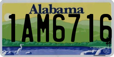 AL license plate 1AM6716