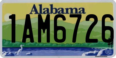 AL license plate 1AM6726