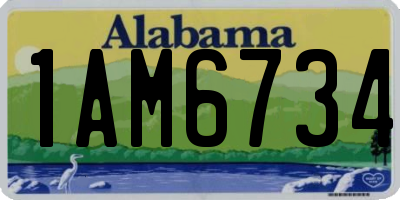 AL license plate 1AM6734