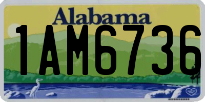 AL license plate 1AM6736