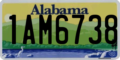 AL license plate 1AM6738